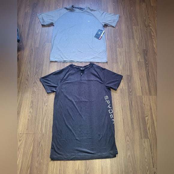 Spyder Other - Lot Of 2 Mens Large Spyder BNWT Mens Grey And Black Performance Tee Shirts A61
